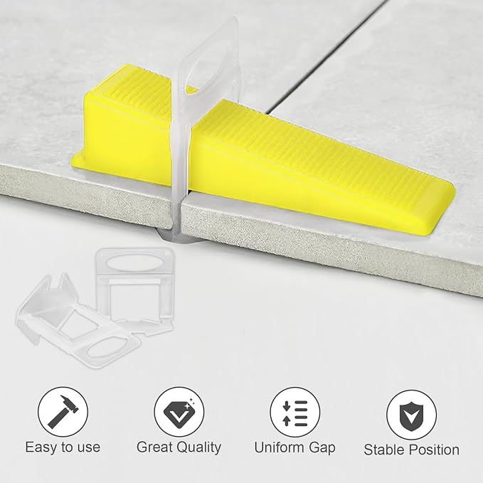 Storystore 4650pcs Tile Leveling System Clips 1/16 Inch Tile Spacers | Tile - Image 4