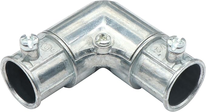 10 Pieces 1/2" EMT to EMT 90 Degree Connector, Inside Corner Pulling Elbows - Image 2