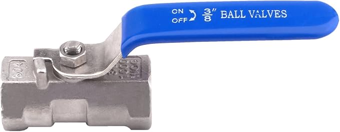 DERNORD Stainless Steel Ball Valve 1PC Type 3/8 Inch NPT Standard Port - Image 2