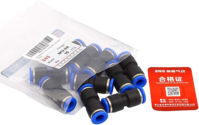 SNS 3/8" Tube OD Plastic Straight Union Pipe Tube Fitting Straight Pneumatic - Image 9