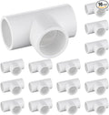 16-Packs 1 inch Tee PVC Fitting 3 Way Furniture Grade Pipe Elbow Connector by TianTianUp