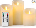 AKU TONPA Flameless Candles Battery Operated Pillar Real Wax Electric LED by AKUTONPAFlamelessCandles