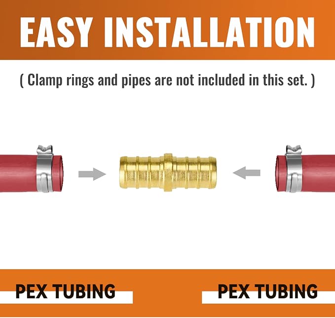 100-Pack 1/2 Inch PEX Coupling | Brass - Image 4