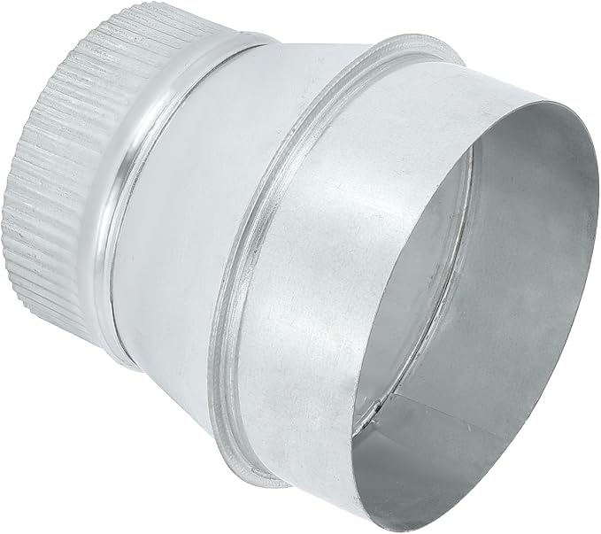 PATIKIL 5 Inch to 4 Inch Duct Reducer, Galvanized Steel Round Air Duct Reducer by PATIKIL