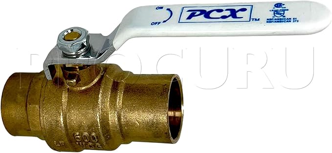 PROCURU 3/4-Inch Sweat Heavy Duty Brass Ball Valve, Full Port, 600 WOG - Image 4