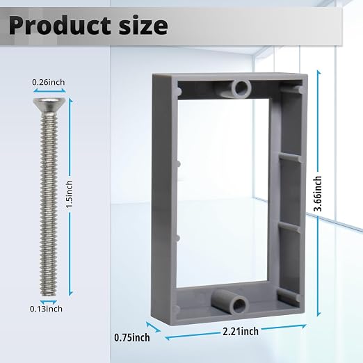 HXH Single Gang Receptacle Outlet Box Extender, 3/4 Inch, 1 Pack | - Image 2