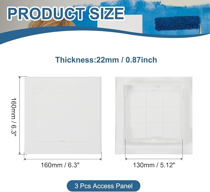 PATIKIL 5x5 Inch Removable Hinged Access Panel - Image 2