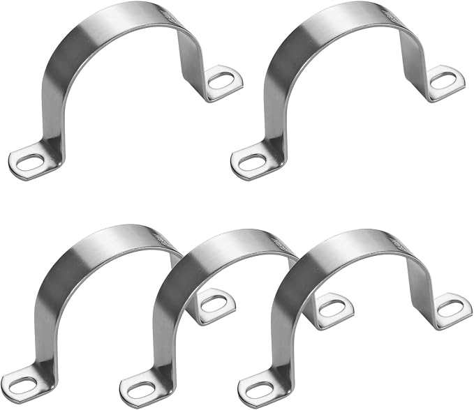 U-Tube Strap Clamp, 150mm/5 7/8", Stainless Steel-304 | 2 Hole, Heavy Duty by Choosewhatyouneed