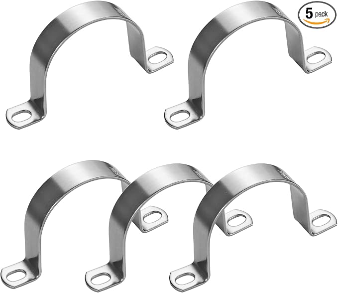 60mm U-Tube Strap Clamp, Stainless Steel-304 | Heavy Duty, Rigid U-Bracket by Choosewhatyouneed