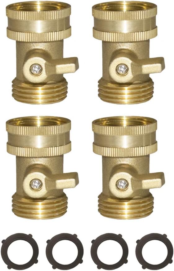 Heavy Duty Brass Shut Off Valve Brass Water Hose Valve Garden Hose Connector by HQMPC