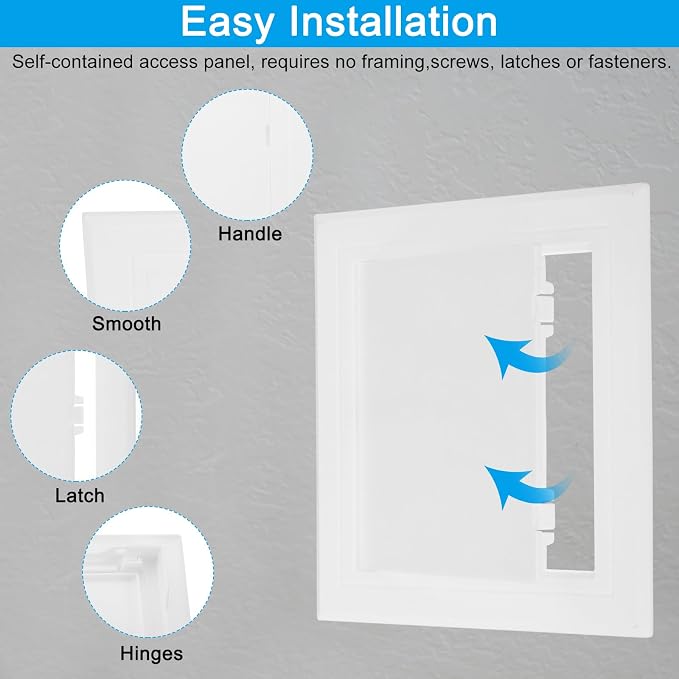 PATIKIL 6x6 inch Removable Hinged Access Panel, ABS Plumbing Access Doors Easy - Image 4