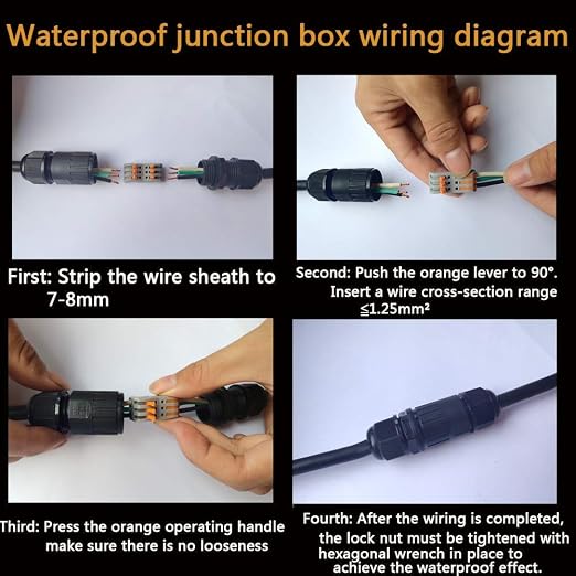 CESFONJER 10 Pcs IP68 Waterproof Junction Box 2/3 Way Line M25 Extension - Image 6