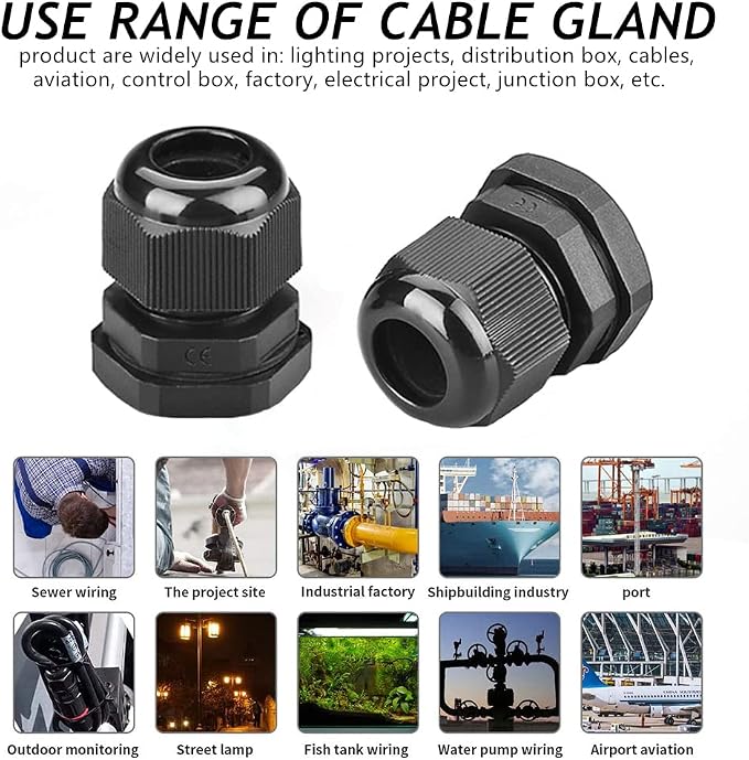PENGLIN Cable Glands 3/4" NPT Nylon Cable Connector | Strain Relief Cord - Image 5