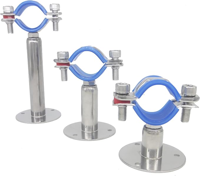 Stainless Steel Adjustable Pipe Clamp Bracket, Heavy-Duty, - Image 4