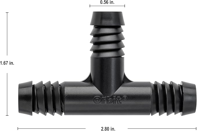 20-Pack Orbit Barbed Tee for 1/2" Riser Flex or Funny Pipe Sprinkler Tubing - Image 2