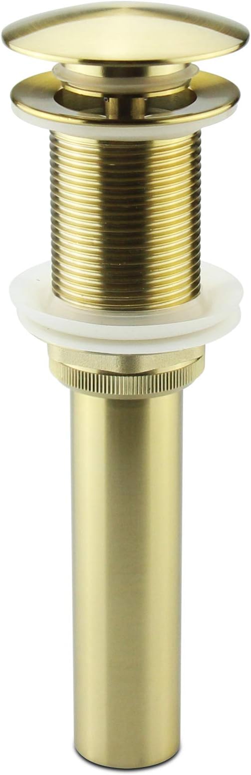 Bathroom Sink Pop Up Drain Without Overflow, Large Cap, Brushed Gold by ALLWIN-HOUSEWARE