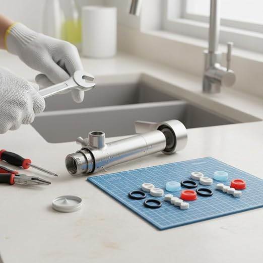 16-Piece Faucet Repair Kit | Ceramic Disc Cartridges & Silicone Washers - Image 6