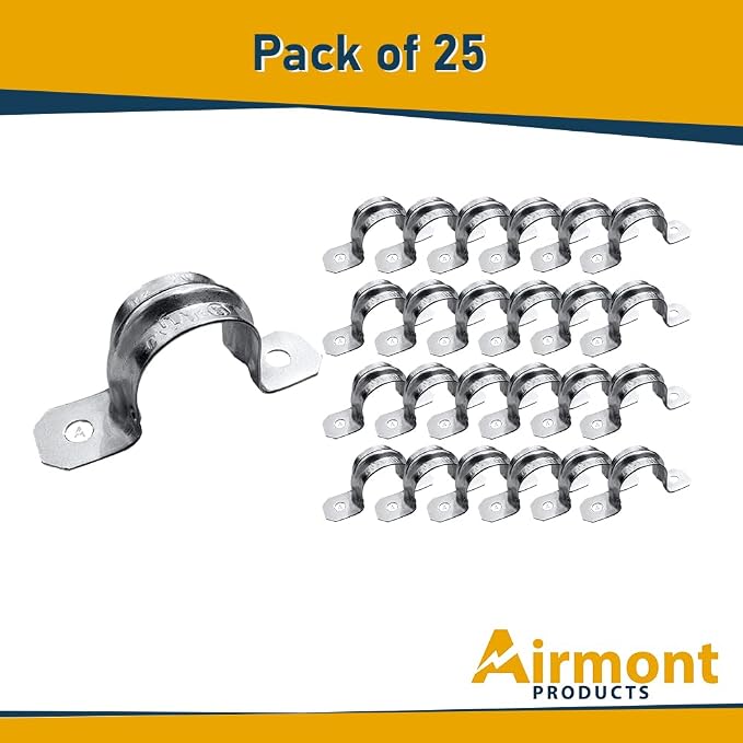 1-1/4-Inch EMT Two-Hole Conduit Strap — Reinforced Rib, Heavy-Duty Zinc-Plated - Image 3