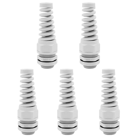 Strain Relief Cord Connector, LISTENJIALE 5Pcs NPT 1" Waterproof Cable Gland by LISTENJIALE