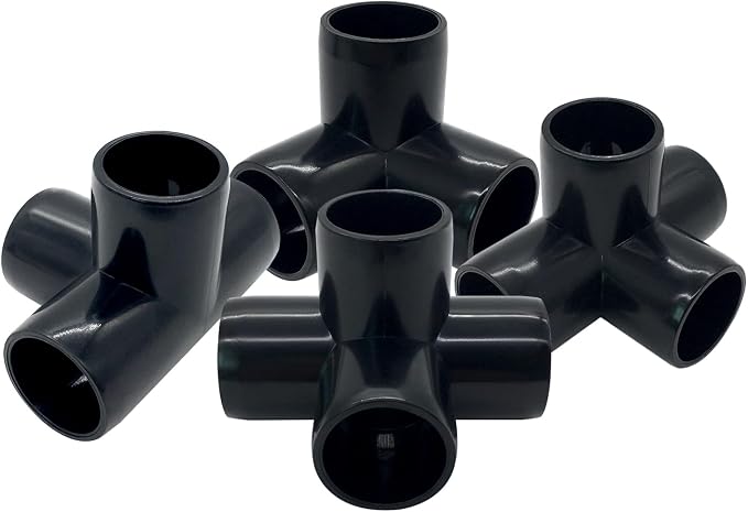 1/2Inch Tee PVC Fitting 4 Way Elbow Connector, Furniture Grade 90 Degree Elbow - Image 4