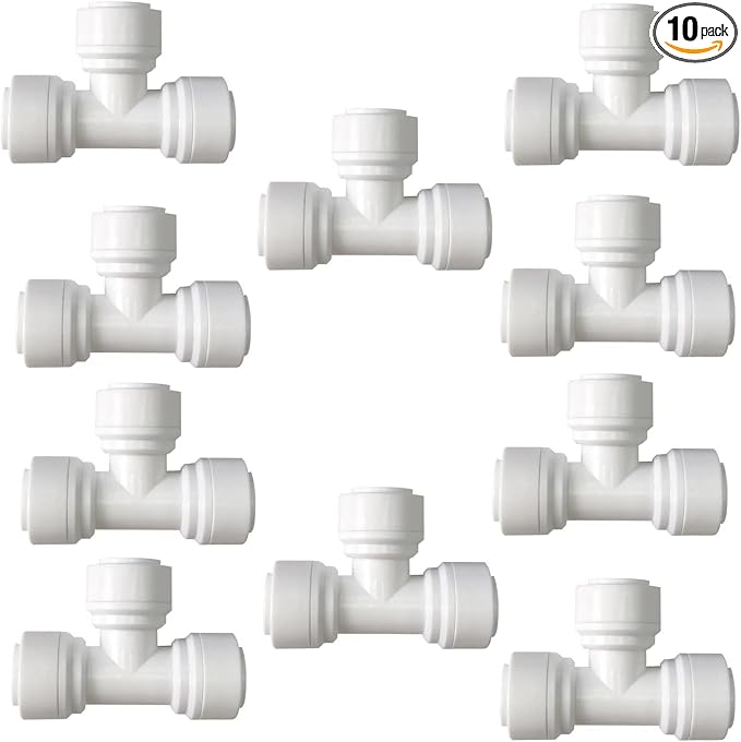 3/8 inch Tee Connector Push to Connect Fittings Plastic Quick Fitting by Unknown