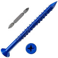 3/16''x3-1/4 Concrete Screw Anchor Blue Flat Head by Wensilon