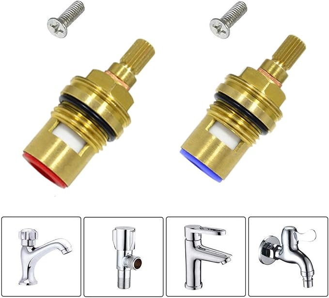 Huashan Replacement Brass Ceramic Disc Stem Cartridge Faucet Valve Quarter Turn - Image 6