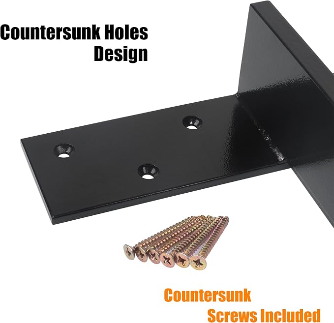 Free Hanging T Shelf Bracket, Solid Heavy Duty Steel Knee Wall Hidden Granite - Image 7