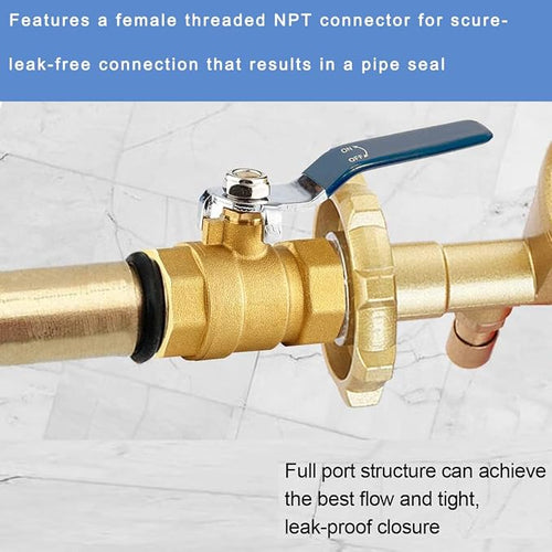 1 inch ball valve NPT Female Threaded Brass Ball Valve, US Standard 1” Brass - Image 2