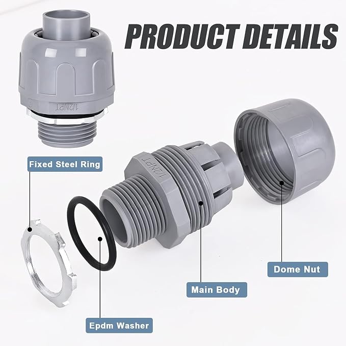 Liquid Tight Connector 1/2 in - Image 2