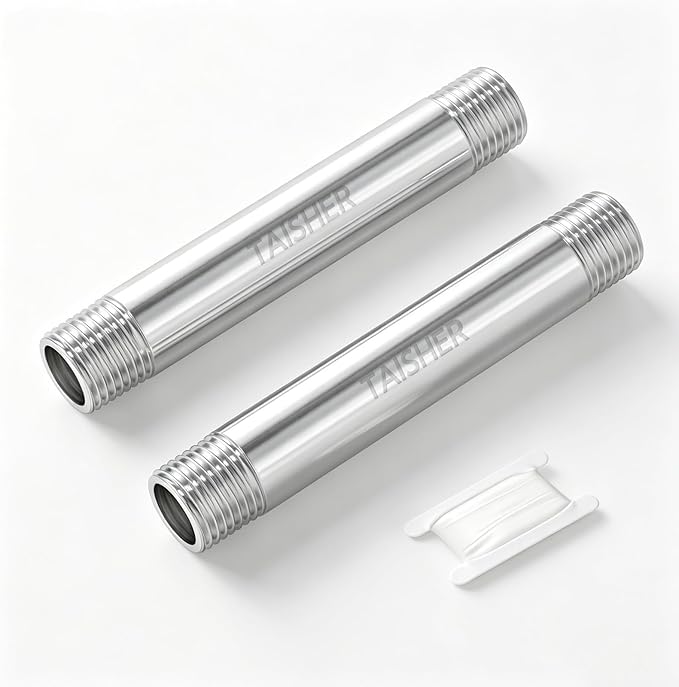 2pcs Thickened Nipple Cast Pipe 3/8" NPT Male by TAISHER