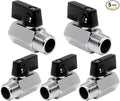 Beduan 1/2 NPT Brass Mini Ball Valve NPT Female x Male Shut-Off Valve 5 PCS by Beduan