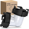 Nilight 90 Degree RV Tote Tank Adapter Clear Sewer Hose Elbow Fitting Black | by Nilight