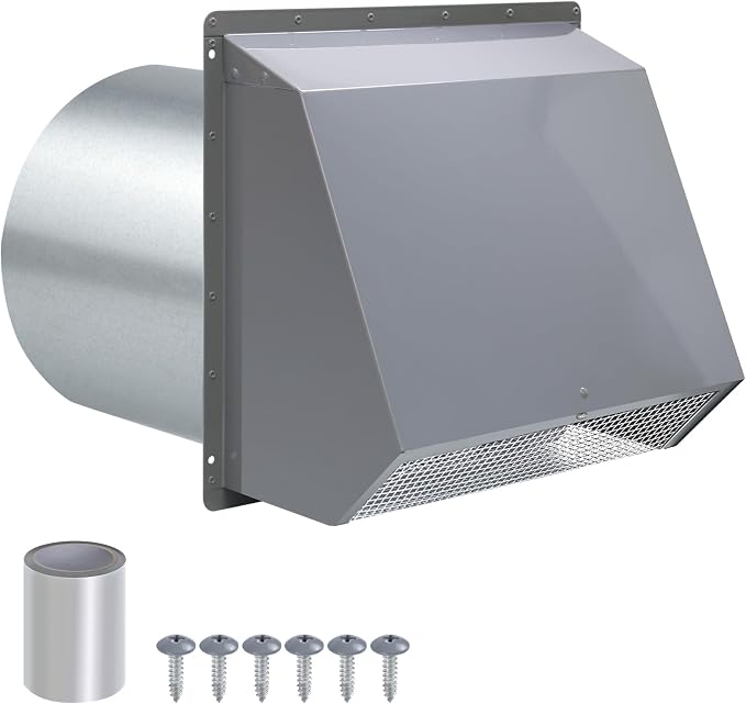 10 Inch Hooded Wall Vent Exhaust by JYINCPED