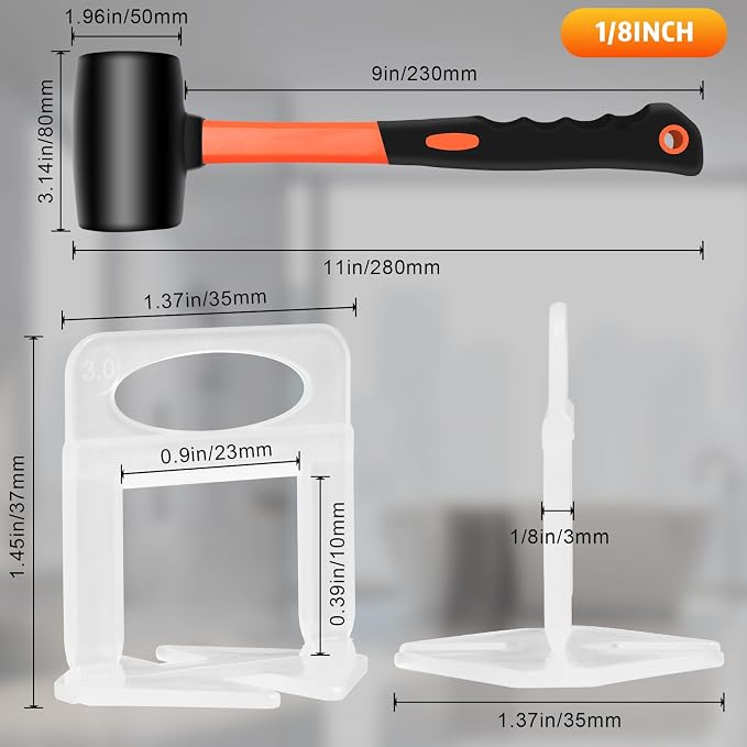 DGSL 3500 Pcs Tile Spacers 1/8 Inch, Tile Leveling System - Image 2