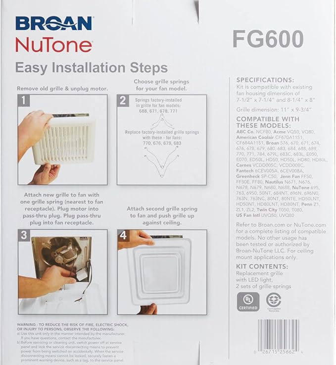 Broan-NuTone FG600 Grille Upgrade - Image 4