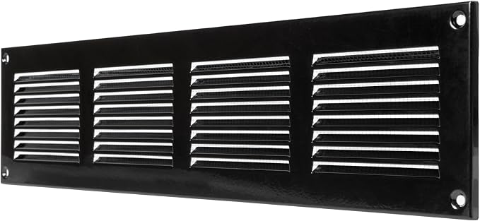 Repa Market 5-Pack Air Vent Cover 16x4 Inch Black Galvanized Steel Louvered - Image 7