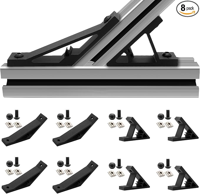 8pcs 3030 45/135 Degree Angle Corner Bracket 3030 Extrusion Hardware T-Slot by SeekLiny