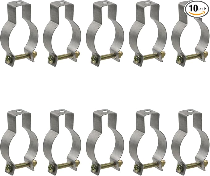 MY MIRONEY 10PCS EMT Conduit Hanger | Stainless Steel Pipe Clamp Rigid Conduit by MYMIRONEY