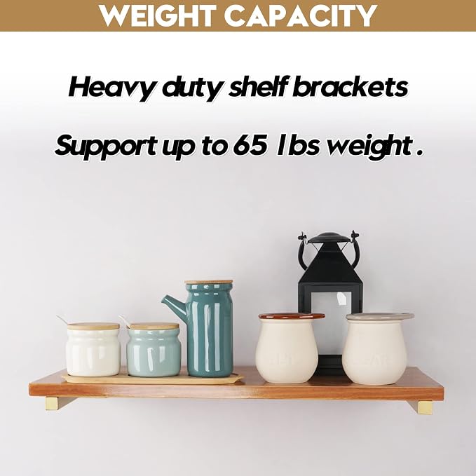 AddGrace Industrial Black Shelf Brackets 12 Inch L Brackets - Image 6