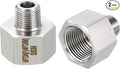 2 Pack 304 Stainless Steel FeMale to Male Adapters, 3/4" FeMale NPT x 3/8" Male by Rebower