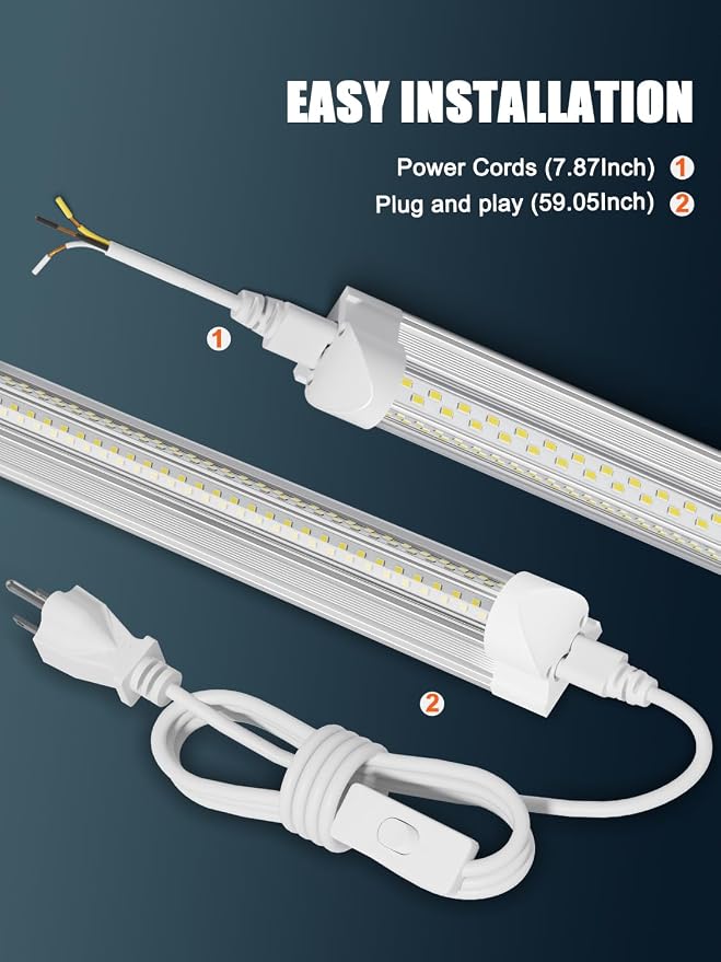 Industrial-grade Ultra-Bright 100W 8FT Led Shop Lights 15000LM 6Pack | 8' - Image 5