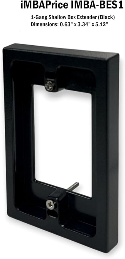 iMBAPrice BES1-2 Black Electrical Box Extender 2 Pack, 1-Gang Non-Metallic - Image 2