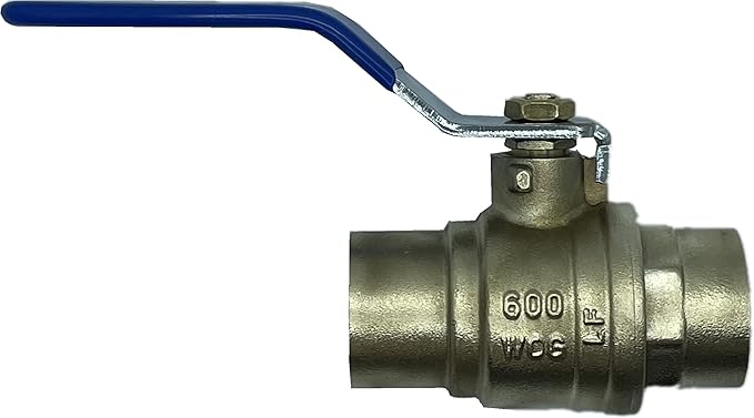 1-1/4" Sweat Solder C X C Ball Valve Full Port Water Stop Shut Off, Heavy Duty by EZ-FLUIDPlumbingProducts
