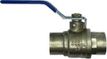 1-1/4" Sweat Solder C X C Ball Valve Full Port Water Stop Shut Off, Heavy Duty by EZ-FLUIDPlumbingProducts