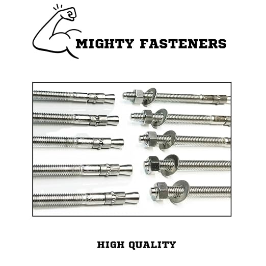 MIGHTY FASTENERS Wedge Anchors, 3/8" x 5" - Image 4