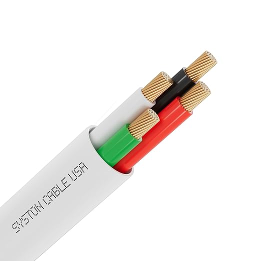 Syston 16/4 Fire Alarm Security Cable, Stranded Copper, 50 FT | 16 AWG by SystonCableTechnology