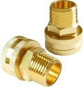 Joywayus 2PCS Brass Swivel Pipe Fitting 3/4" GHT Female x 1/2" NPT Male | by Joywayus
