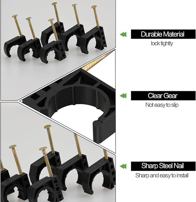 100 Pack 1/2" Half Clamps J-Hook - Image 4