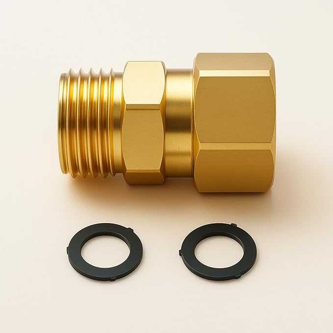 Upgraded No-Leak Easy-Rotate 3/4 GHT Garden Hose Swivel Connector | Brass Hose - Image 7